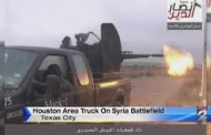 Houston-area truck photographed on Syria battlefield