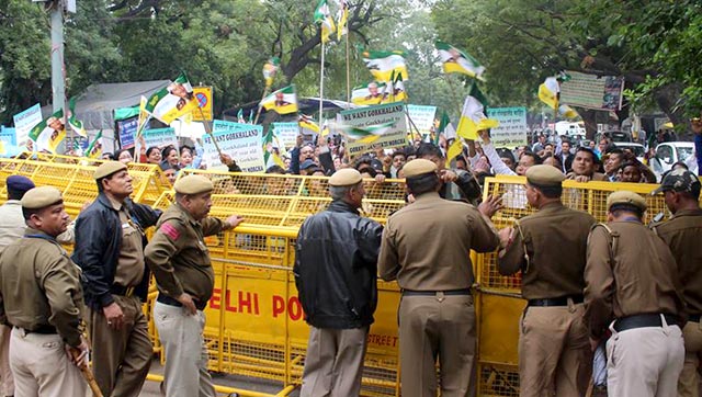 Gorkhaland Movement in full gear at Jantar Mantar, New Delhi