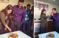 Nimrat Kaur celebrates birthday with Akshay Kumar on the sets of ‘Airlift’