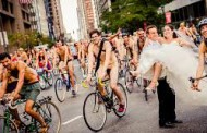 Nude cyclists photobomb Philadelphia couple’s wedding shoot