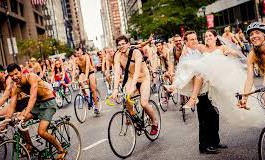 Nude cyclists photobomb Philadelphia couple’s wedding shoot