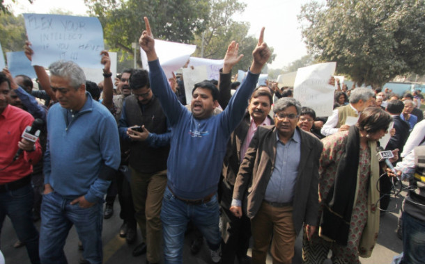 JNU row: Journalists hold protest march; slam ‘police inaction’